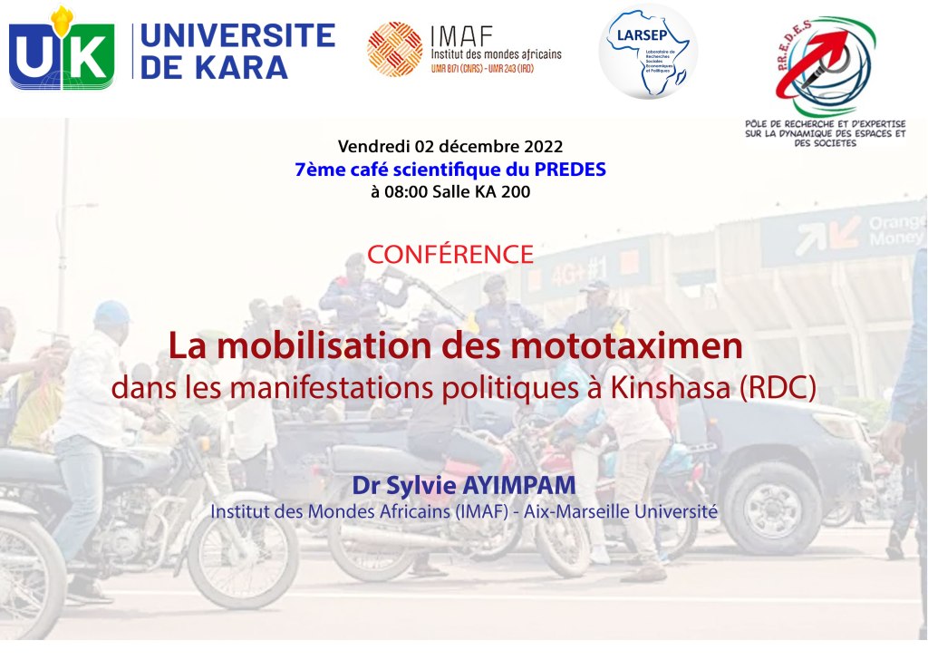 Conférence-débat:    La mobilisation des moto-taximen dans les manifestations politiques à&nbsp;Kinshasa